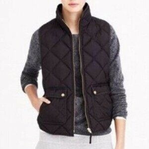 J.Crew Excursion Diamond Quilted Puffer Vest Women's Down Fill Winter Mock XS